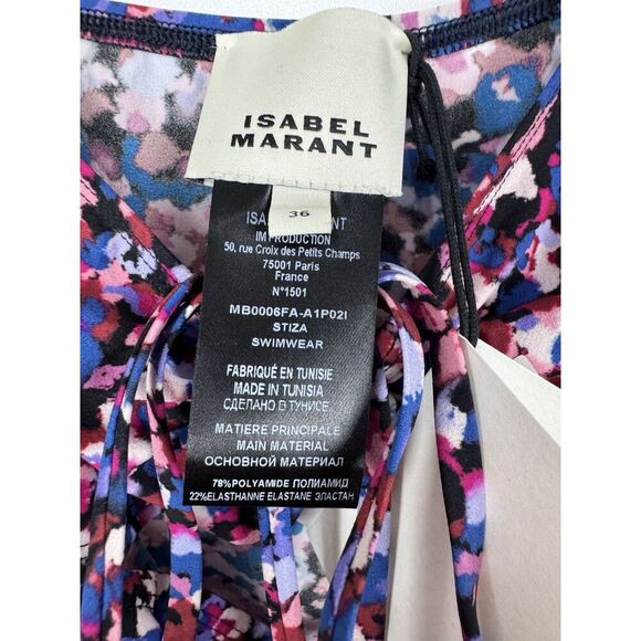 NEW NWT ISABEL MARANT Stiza In Multicolored Floral Swimsuit Women’s Size 36 - Picture 4 of 6